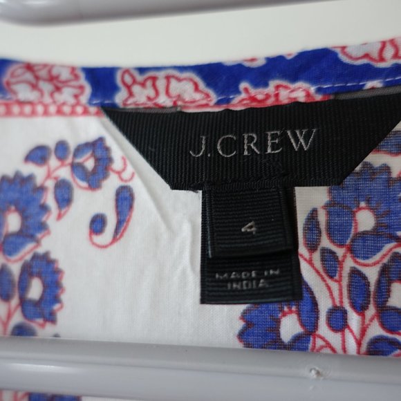 Top Mixed Paisley Print Red White Blue 0 2 4 XS - Picture 6 of 14